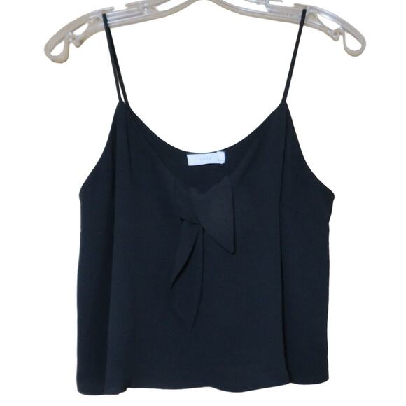 LUSH Tank Top Cropped Flowy Pullover Sleeveless Shirt Spaghetti Straps Black M - Picture 1 of 6
